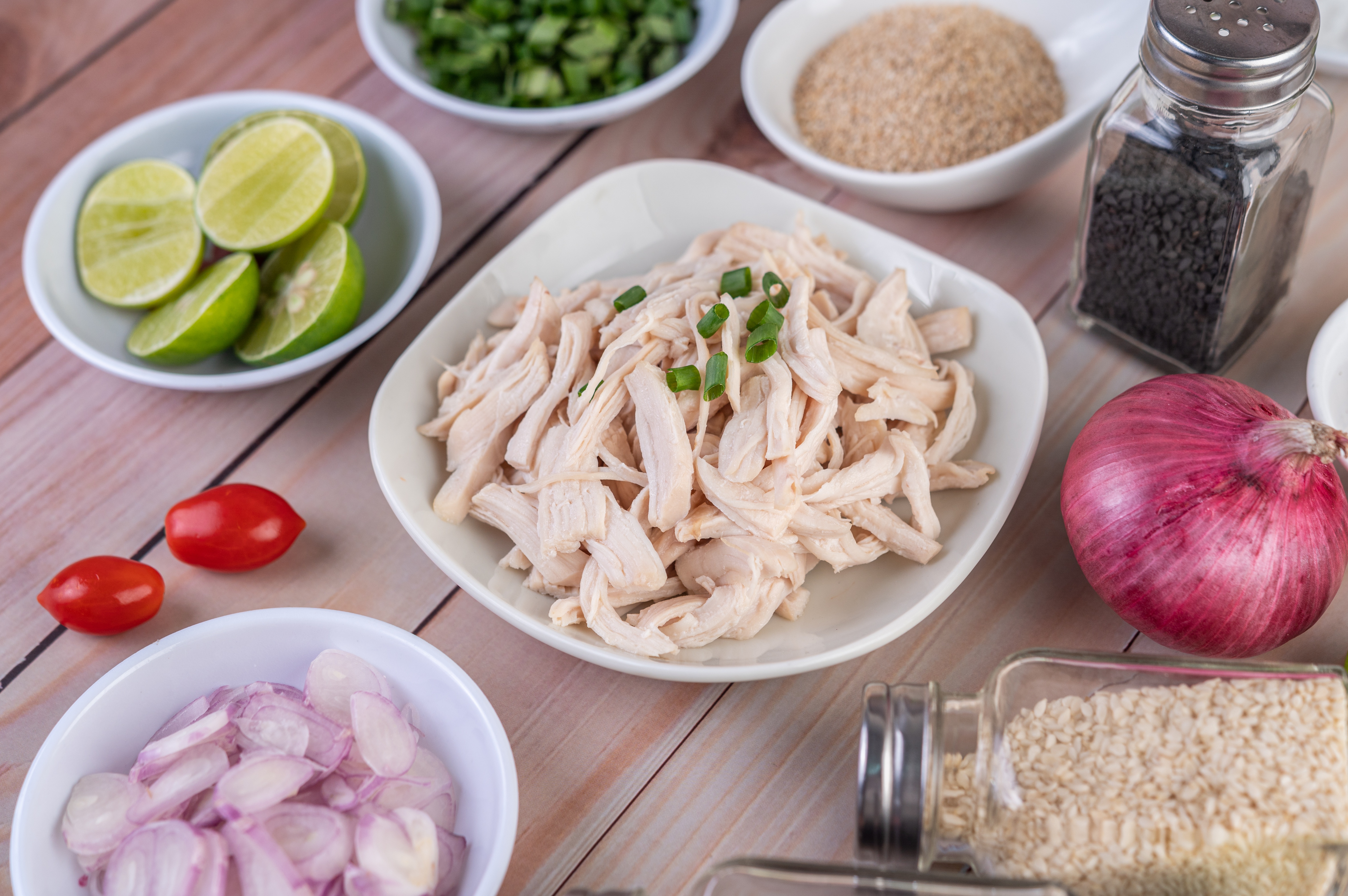 pollo desmenuzado